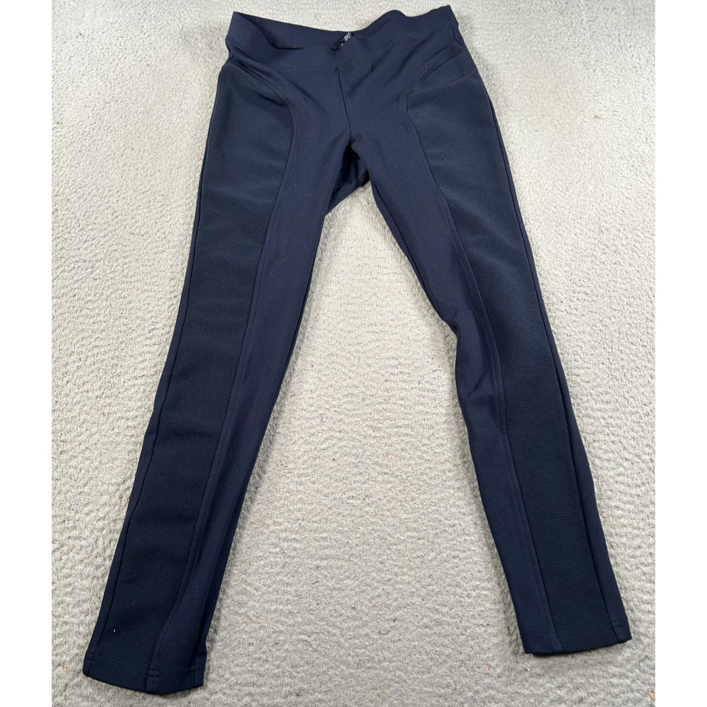 Hue Leggings Women's Medium Blue Skinny Ankle Athletic Yoga Gym Workout‎ Stretch